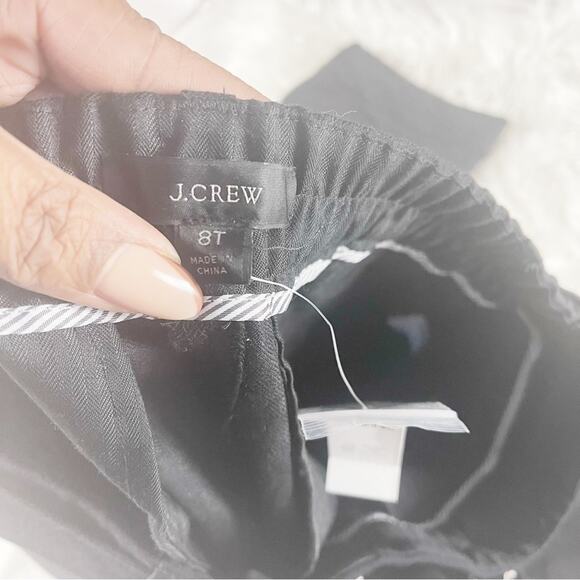 J. Crew Tall D-ring Wool Flannel Women's Pant in Black Size 8T - Picture 3 of 5